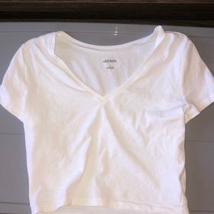 A large wild fable white crop top.